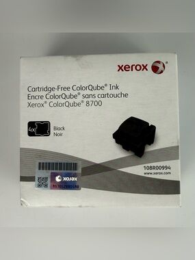 Genuine Xerox ColorQube 8700 Black Solid Ink 108R00994 PACK OF 4